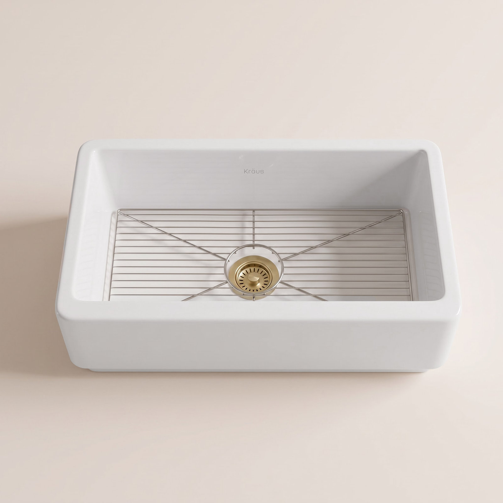 Turino™ 33" Reversible Fireclay Farmhouse Sink, Gloss White