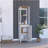 Linen Cabinet Jannes, Two Open Shelves, Single Door, Light Oak Finish-1343128984