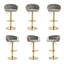Swivel Upholstered and Velvet Bar Stool-515143440
