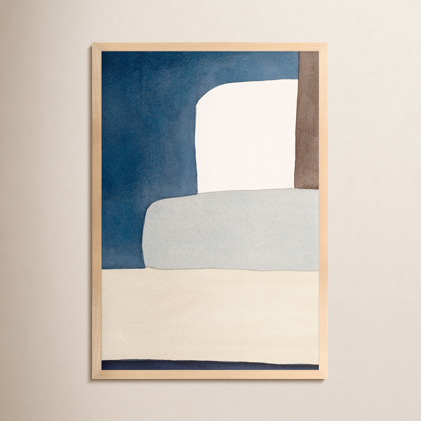 Distant Blue by Julia Balfour, 21" W x 30" H, Maple