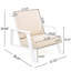 Fauteuil club d'extérieur pour 2 personnes avec coussins en bois blanc et beige, conception classique pour foyer 2, patio