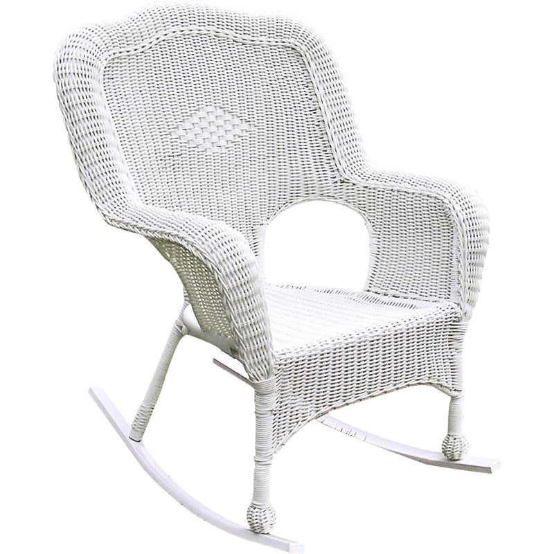 Chaise berçante d'extérieur, Blanc