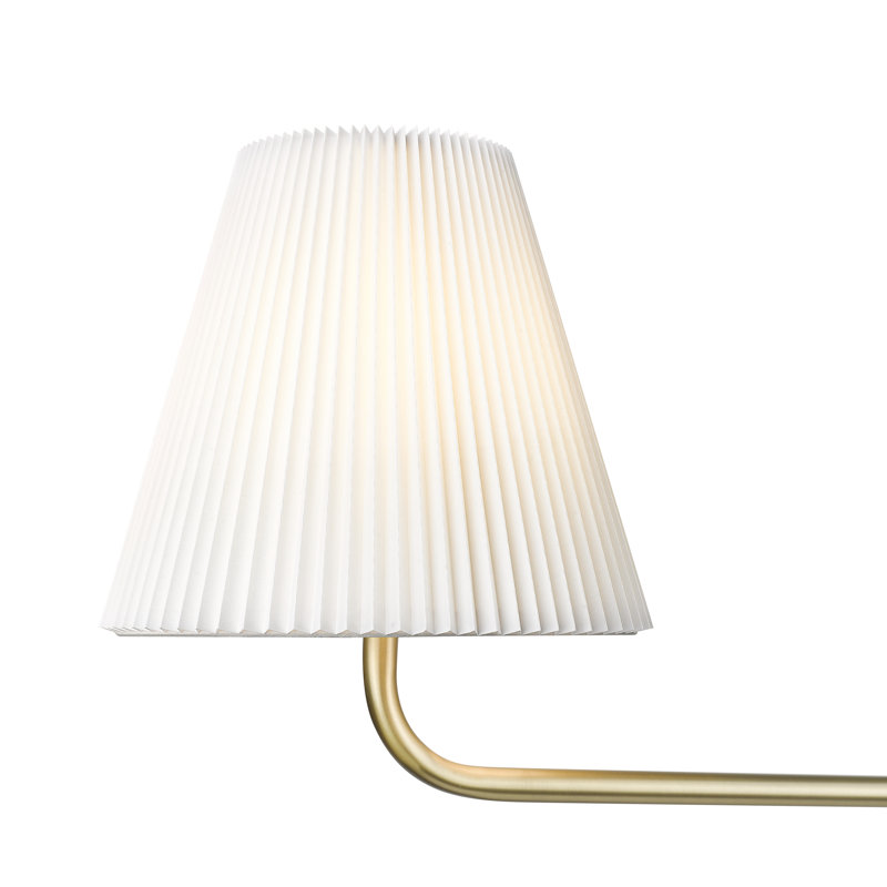 Ami 40" Wide 4-Light Chandelier - Matte Black, 2, Vintage Brass