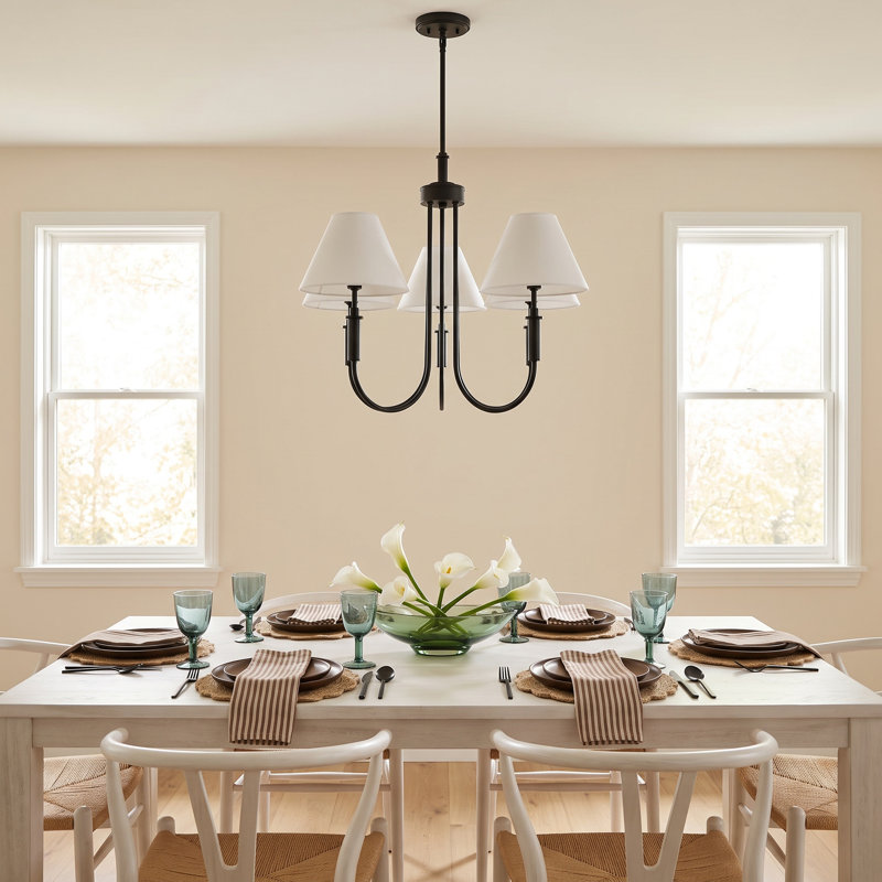 Celeste Chandelier, 4 Lights, Matte Black