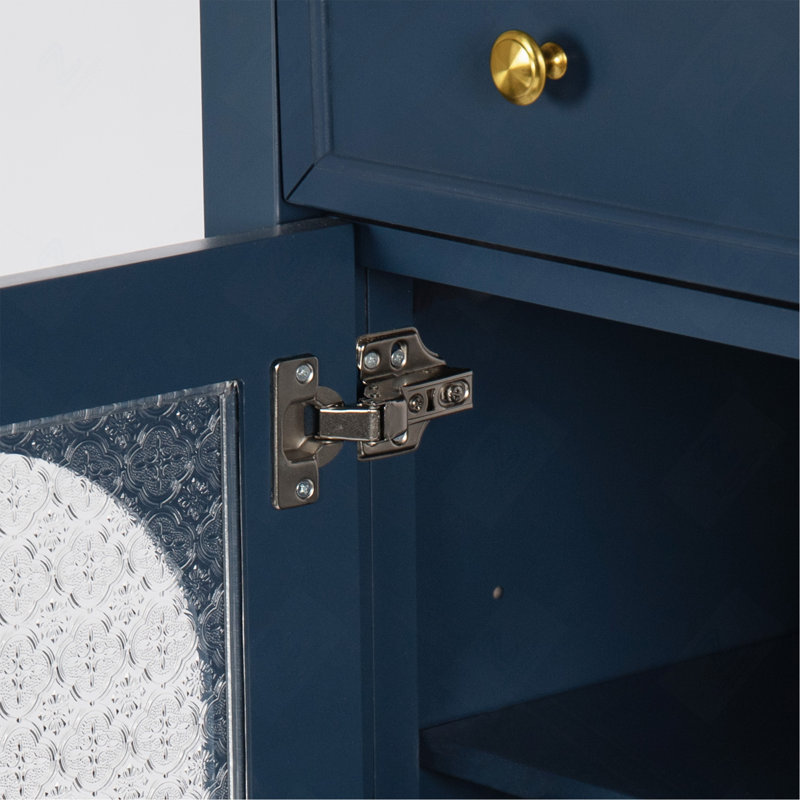 35.6" Bathroom Cabinet, Only Cabinet, Blue
