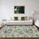 Rayna Thea Green Ivory Pink Orange Machine Washable Bold Floral Indoor Area Rug, Flat Pile & Slip-Resistant for Living Room & Bedroom