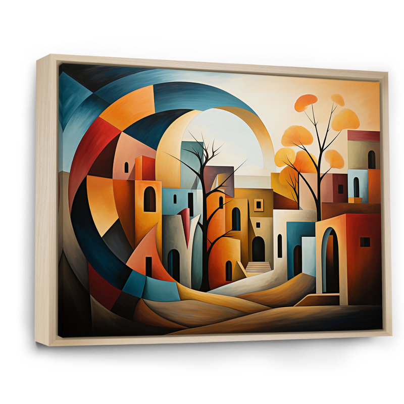Cubes, décorations de campagne, paysage I - campagne, art mural, salon, Cadre naturel flottant, H 12 po x l 20 po