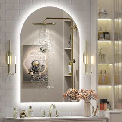 Aevar UL Certified LED Anti-Fog Tempered Glass Bathroom/Vanity Mirror with 3-Year Warranty