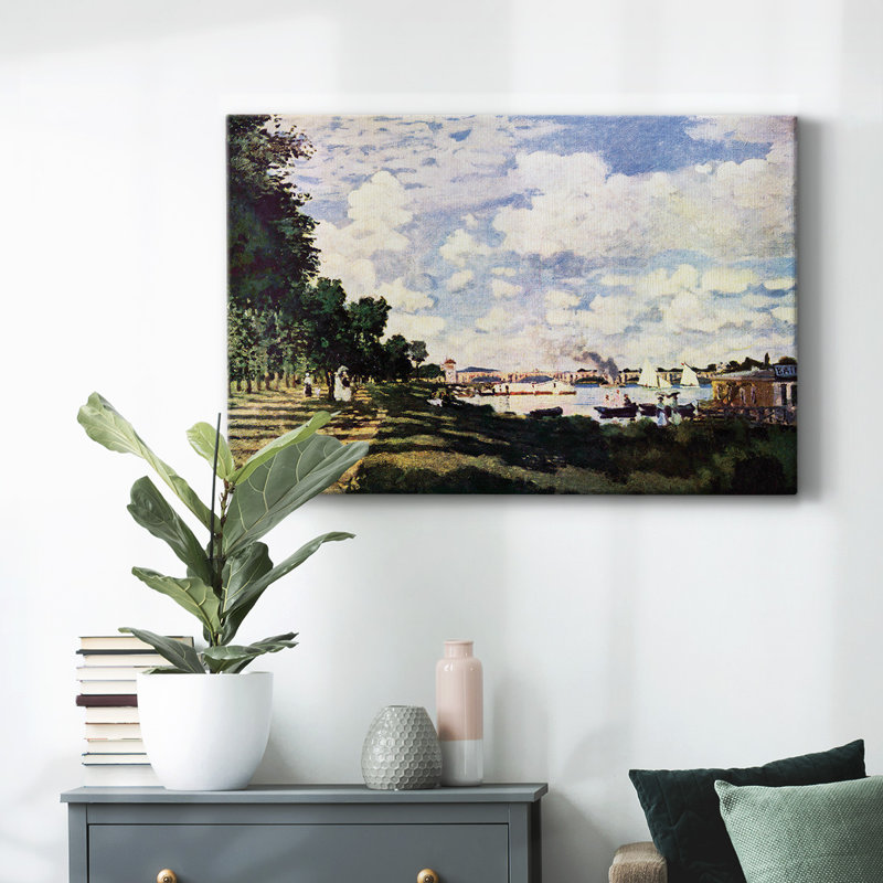 La seine près d'Argenteuil par Monet-Gallery, toile tendue, H 12 po x l 18 po