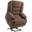 Fauteuil inclinable de massage BEIMO à siège simple et inclinable, tissu en polyester brun classique avec télécommande