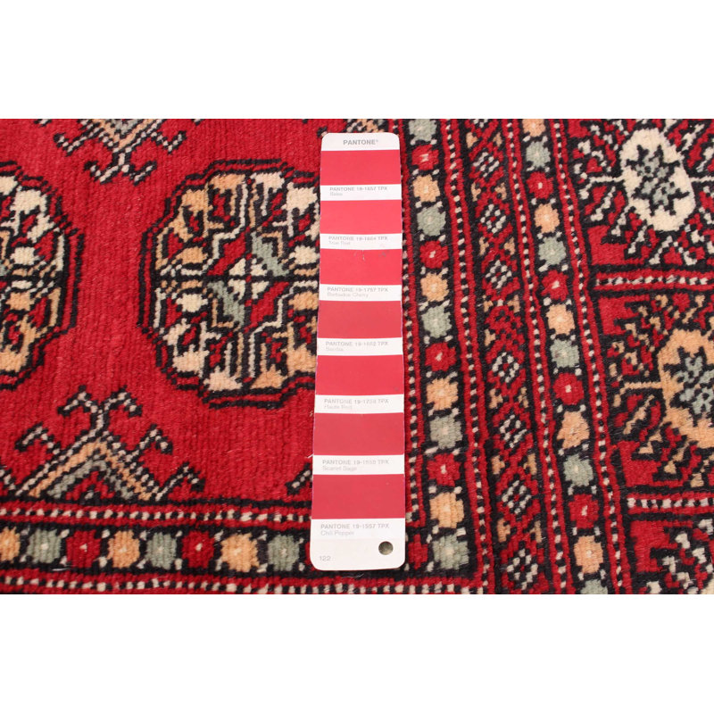 Tapis rouge Finha Peshawar Bokhara 8 pi 1 po x 9 pi 10 po