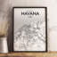 Havana City Map 1 Piece Wall Art-1255606359
