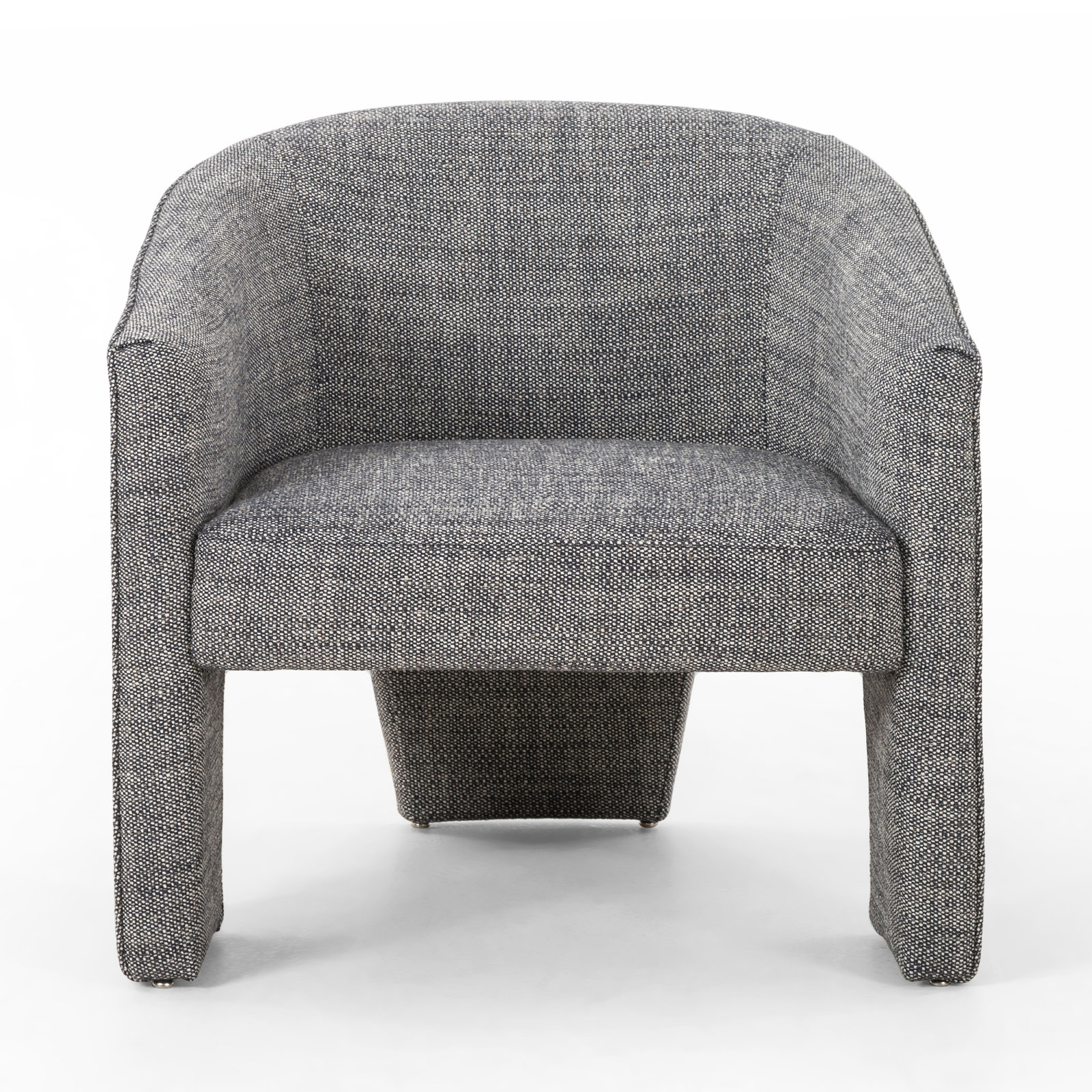 Brayson Genuine Leather Barrel Chair, Barron Smoke