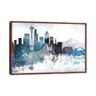 Seattle Bluish Skylines - Print on Canvas