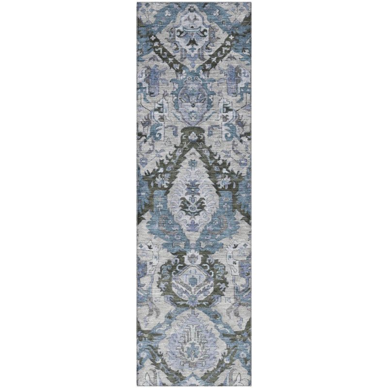 Premium Machine Washable Mayfield Panels Rug, Runner 2'3" x 7'6"