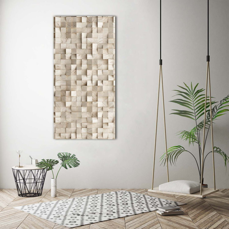 Wooden Cubes - Wrapped Canvas Print