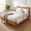 Structure de lit plateforme très grand en bois avec tête de lit à panneau classique, support en lattes de bois massif et de panneau de fibres à densité moyenne, aucun sommier requis, rangement sous le lit, capacité de 600 lb, style campagnard rustique-1014503592