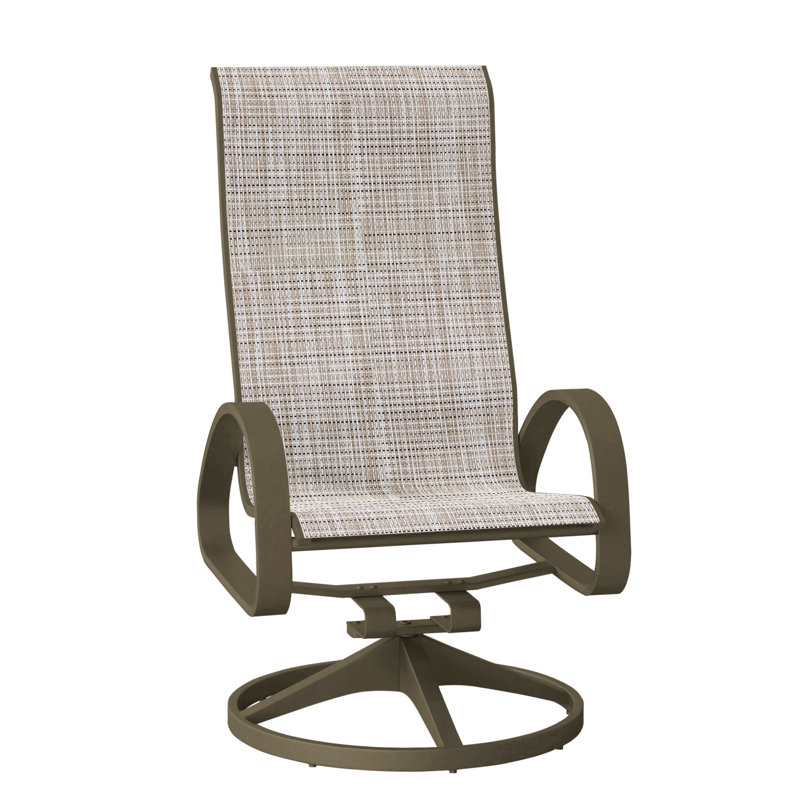 Fauteuil de patio pivotant Hiraku, Bois de plage texturé, Ella