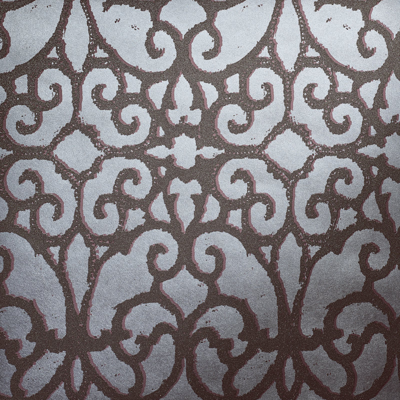 Universe Pluto Glass Stone Motif Wallpaper Rol, Gray/Dark Gray
