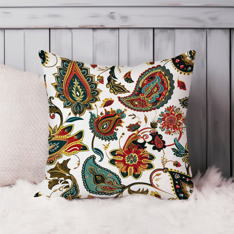 Abstract Boho Paisley Pattern VI Bohemian, 16"H x 16"W