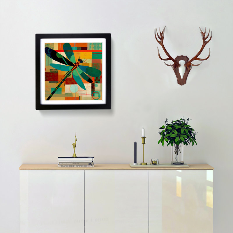 Single Picture Frame Print on Wood, Black
