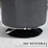 HOMCOM 360° Swivel Foot Stool Round PU Ottoman With Thick Sponge Padding And Solid Steel Base