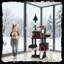 78" Gothic Cat Tree Cat Tower With Coffin Bed & Castle Spires - Extra Tall Multi-Level Playground For Multiple Cats