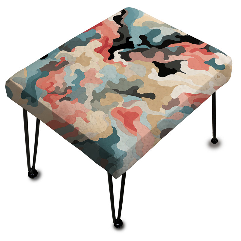 Repose-pieds rectangulaire à motif camouflage Soft Color Fusion