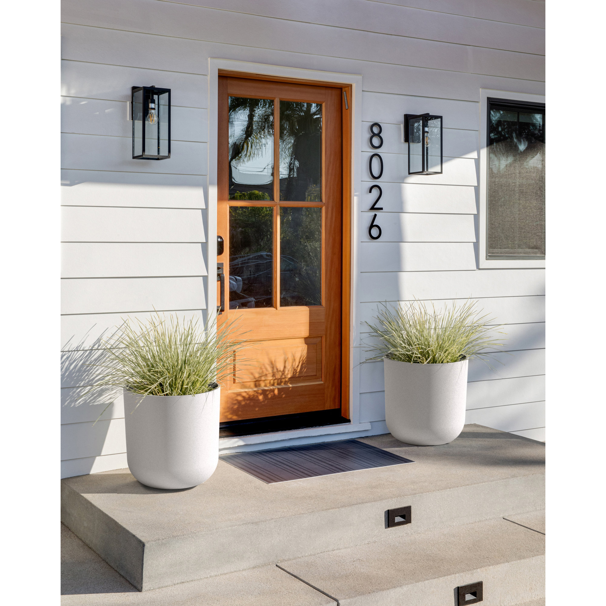 Mason Series Kona Planter, White, 19.75" H x 18.5" W x 18.5" D, 2