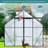 8X8 FT Double Door Polycarbonate Greenhouse Raised Base And Anchor Aluminum Heavy Duty Walk-In Greenhouses For Outdoor Backyard In All Season,Black-125113372-125113370