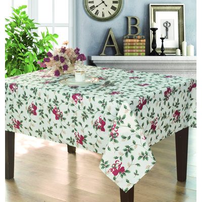 Hillyard Jacquard Snow Flake Christmas Tablecloth
