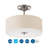 Armindo Fabric Semi Flush Mount-603058568