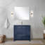 Meuble-lavabo de salle de bain 36 po X P 20 po P, comptoir en marbre de culture, ensemble de robinet et robinet de 28 po Miroir-637327787