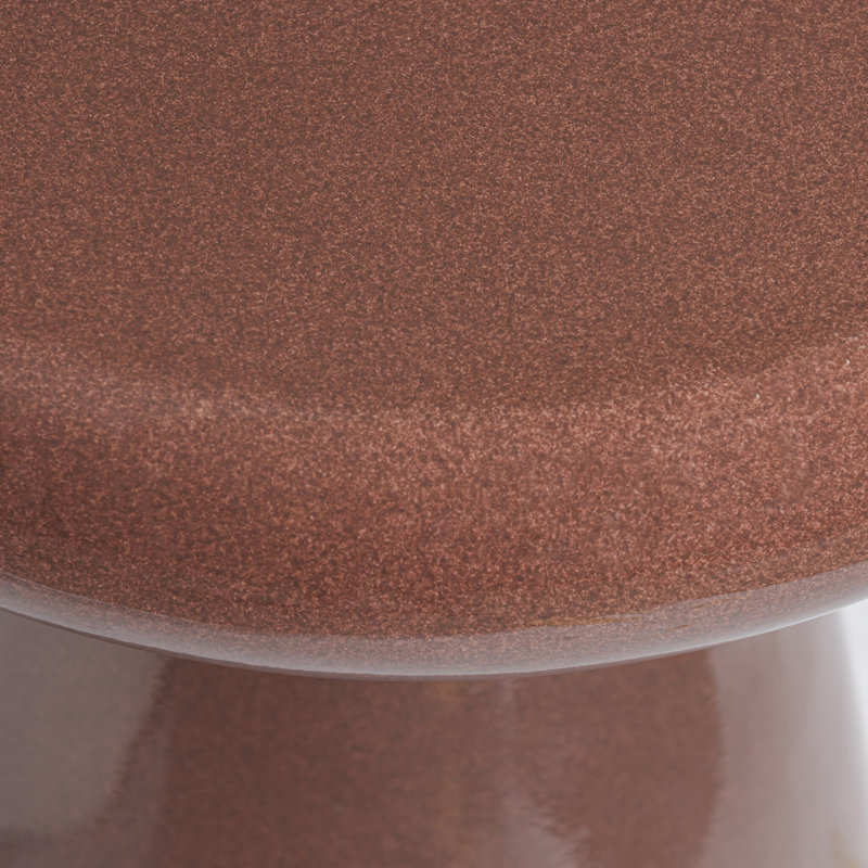 Kika End Table-Smooth Red Concrete, Smooth Red Concrete