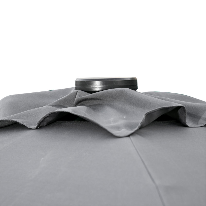 Parasol de marché rectangulaire Laplante, H 97,2 po x l 105,6 po x P 80,4 po, Gris foncé