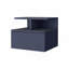 Table de chevet H 11,6 po, 1 tiroir, 3 tablettes, bleu Alby - Chambre