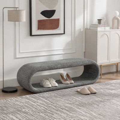 52.17"Wide Chenille Upholstered Bench