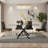 Set of 4 Modern Faux Leather Dining Chairs with C-Shaped Legs-1516769703-1516831216