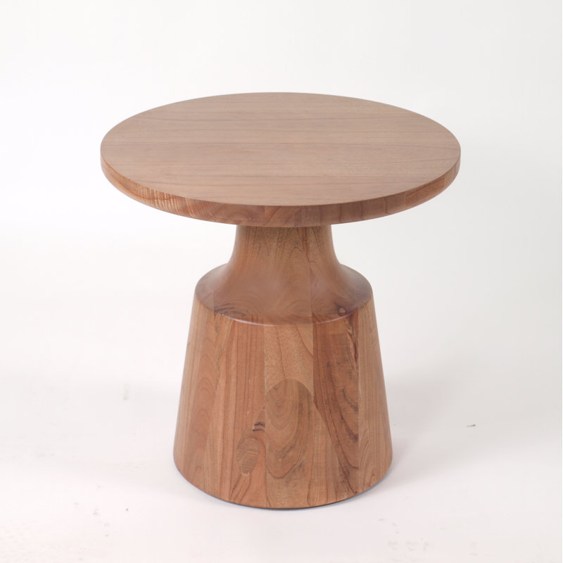 Lempa Round End Table, Aged Barrel