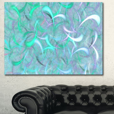 « blue aquarelle fractal pattern », impression sur toile