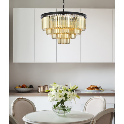 Lustre à niveaux unique 17 lumières Yazmin