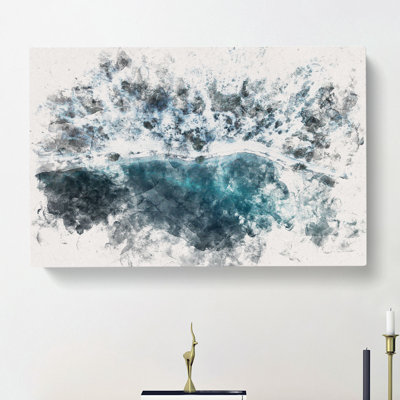 Winter Forest by a Lake in Germany - Wrapped Canvas