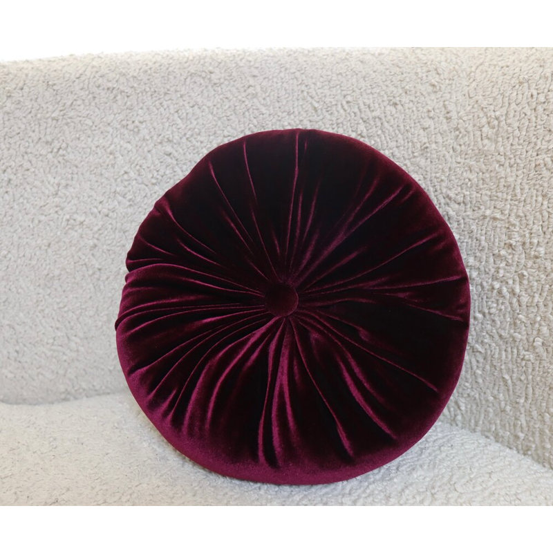 Coussin Therese, H 16 po x l 16 po, Vin foncé
