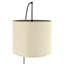 Lampe sur pied à 3 branches Royal, arceau huilé avec abat-jour en lin Royal, interrupteur rotatif à 4 voies