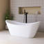 67'' Acrylic Freestanding Soaking Bathtub In Gloss White Finish