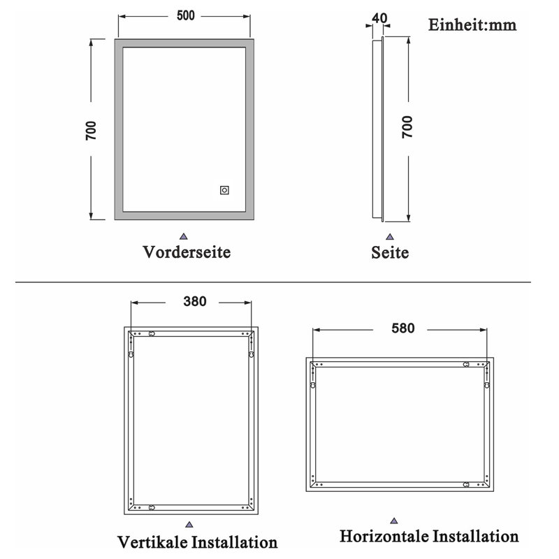 Adharsh Flat Wall Mirror