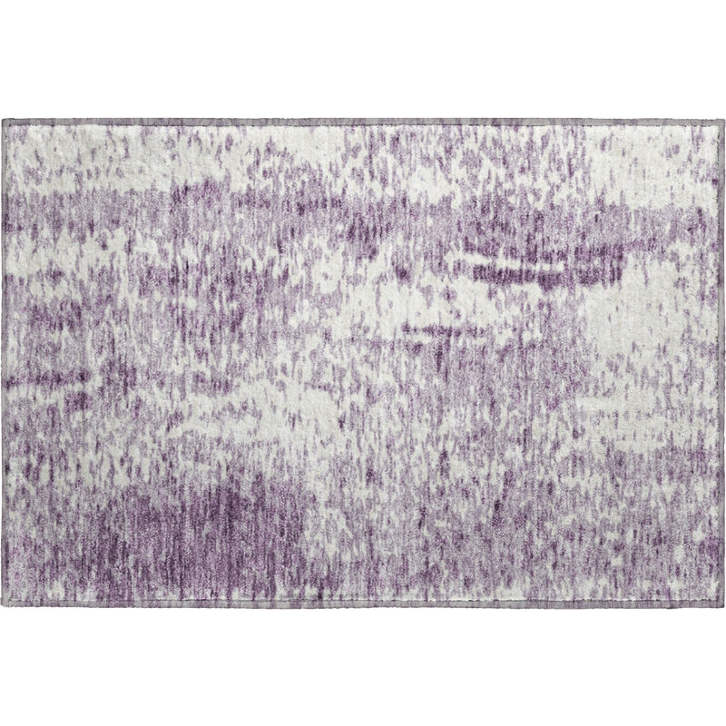 Tapis lavande Prisco lavable à la machine de qualité supérieure, Rectangle 1 pi 8 po x 2 pi 6 po