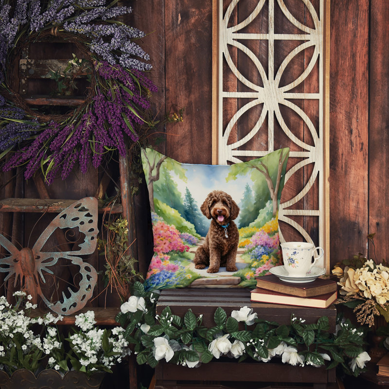 Coussin décoratif intérieur / extérieur Spring Path, H 14 po x l 14 po