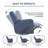 Tucker 33" Wide Modern Chenille Swivel Rocking Recliner-1223791047