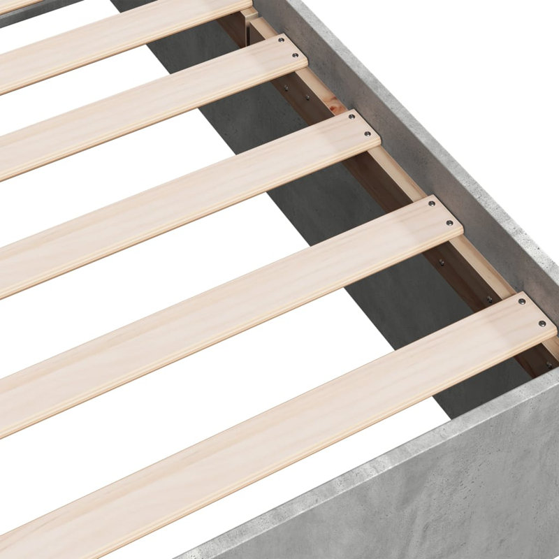 Vidaxl Bed Frame Concrete Grey, Small Single (2'6)